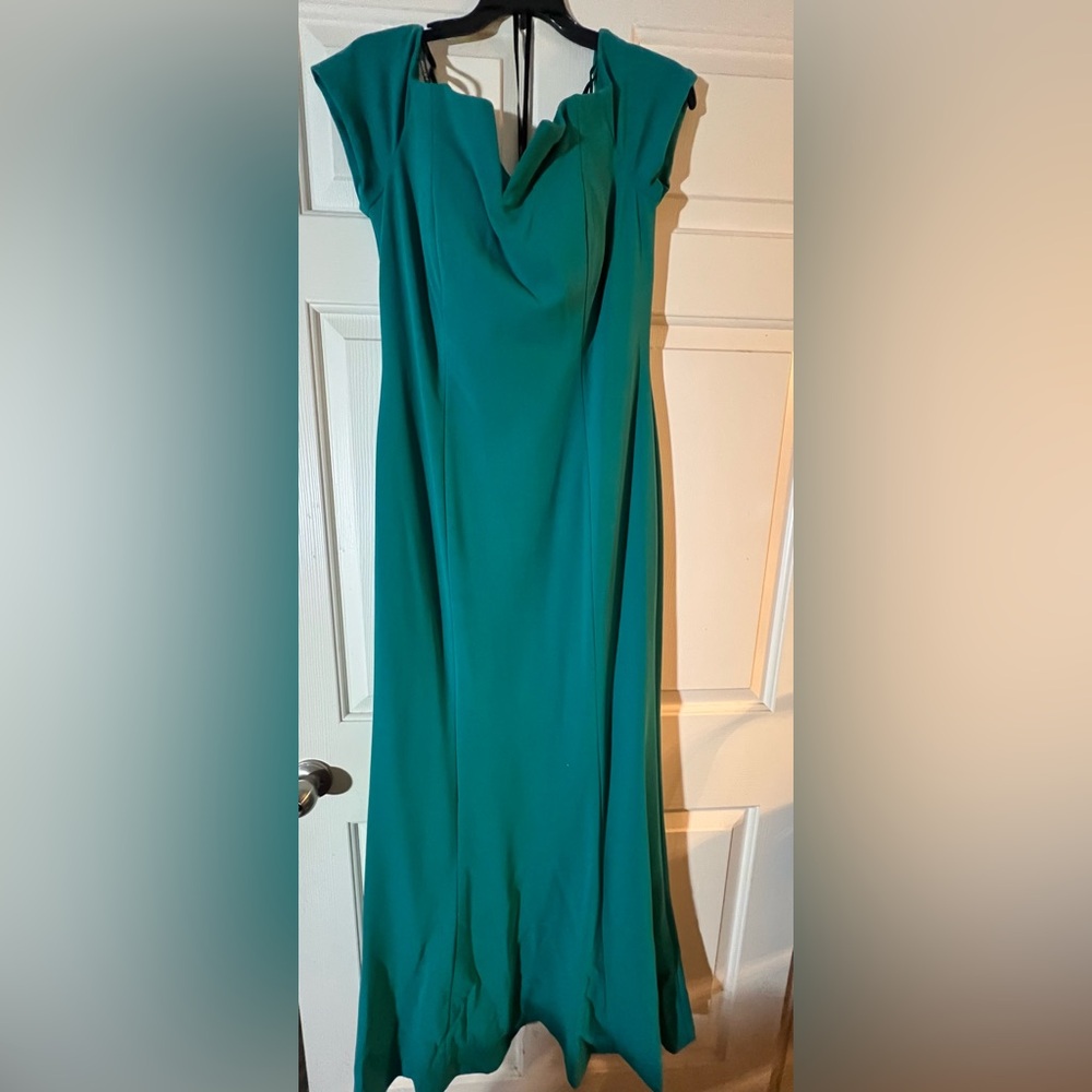 Calvin Klein Green Strapless Formal Dress